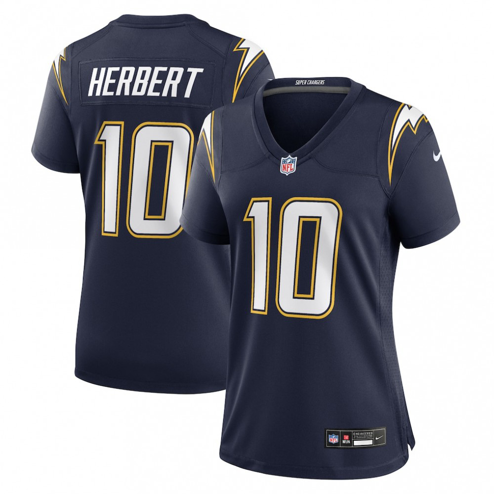 Justin Herbert Los Angeles Chargers Nike Women's Alternate Super Chargers Game Jersey - Navy-GridironStore